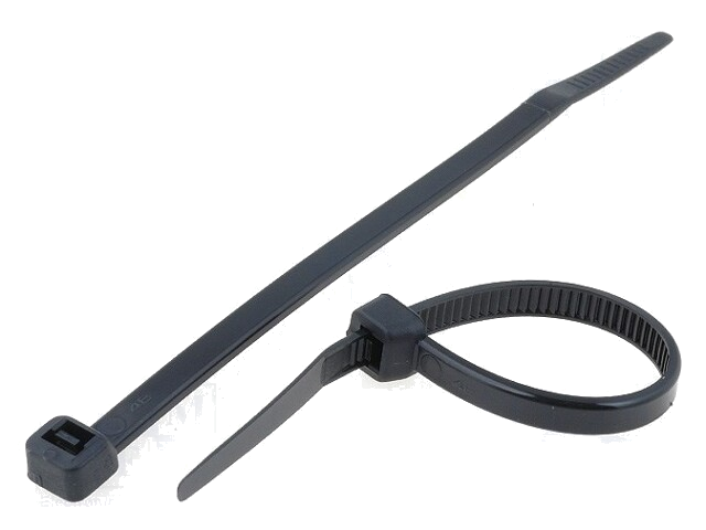 Kabelbinder; L: 180mm; W: 3,6mm; polyamide; 176,5N; zwart; Ømax: 46mm Kabelbinder; L: 180mm; W: 3,6mm; polyamide; 176,5N; zwart; Ømax: 46mm